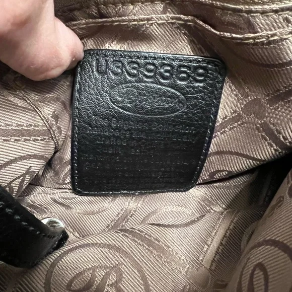 ⭐️SOLD⭐️ Black 🖤 Brighton Leather & Croc 🐊 print shoulder bag 💖 - Picture 10 of 14